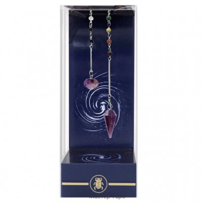 Маятник Чакральный из Аметиста / Premium Chakra and Amethyst Pendulum